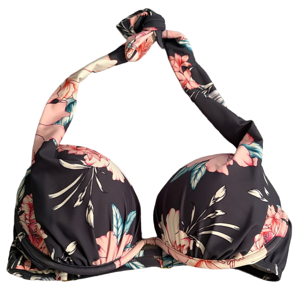 VENUS Floral Halter Bikini Top Size C Underwire Padded